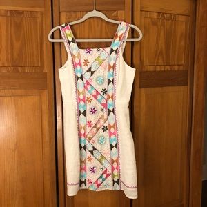 Calypso Embroidered Linen Dress